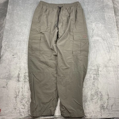 Vintage BUM Equipment Pants Mens Size L Green Baggy Windbreaker Track Y2K Skater - Image 1 of 4