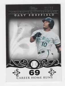 2008 TOPPS MOMENT & MILESTONES CARD # 52-69 NERO 11/25 GARY SHEFFIELD MARLINS - Foto 1 di 2
