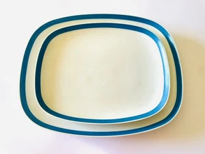 ROSENTHAL DESIGN WOLF KARNAGEL 1970 2er Set große Tabletts Porzellan Teller - Bild 1 von 5