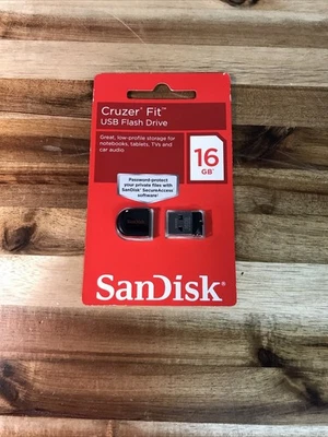 Genuine NEW 16GB SanDisk Cruzer Fit USB Memory Stick Flash Pen Drive USB2.0 /3.0 - Image 1 of 2