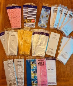 29 Packages Hallmark Tissue Paper Vintage To Current All Unopened 180 Sheets - Picture 1 of 17