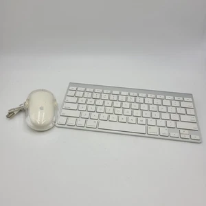  Apple M5769 Optical Wired White Pro Mouse with A1255 Magic Wireless keyboard - Picture 1 of 8
