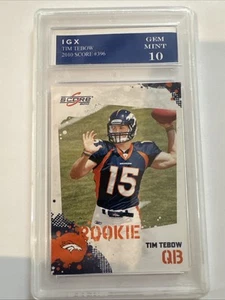 2010 Score Tim Tebow Rookie #396 RC IGX 10 - Picture 1 of 6