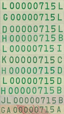 $1, $5, $10 11X MATCHING LOW Serial Number 3 Digit 00000715 PCGS Graded - Image 1 of 4