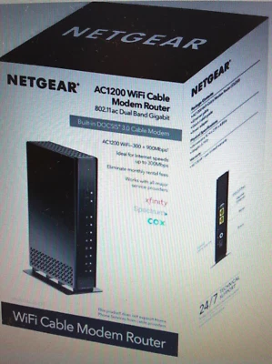 NETGEAR Cable Modem with Built-in WiFi Router (C6230) -AC1200 WiFi Speed DOCSIS - Image 1 of 4