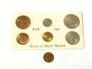 6 x 1967 Great Britain Uncirculated Coin Collection Coinstor BUNC - Picture 1 of 3
