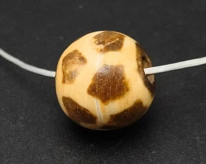 Ancient Old PYU Culture Burmese PUMTEK Style Stripe Patterns Round Bead CP437 - Picture 1 of 6