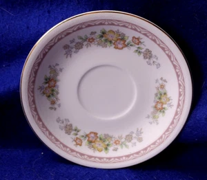 MIKASA PETITE BONE L6209 Hampton Court 6.5" saucer ivory beige floral gold - Picture 1 of 5