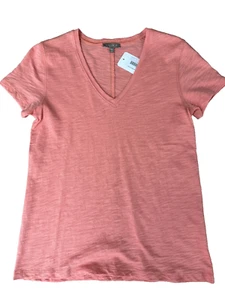 T-shirt Lilla P scollo a V manica corta cucitura posteriore arancione TG XS NUOVA CON ETICHETTE $77 - Foto 1 di 3