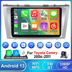 9" Android 13 2+64G Car Radio Stereo Carplay GPS Cam For Toyota Camry 2007-2011 - Picture 1 of 13