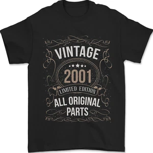 24th Birthday Limited Edition 2001 Mens T-Shirt 100% Cotton - Picture 1 of 2
