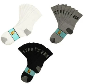 2 4 8 12 Pack Adult Cotton Crew Socks Men's Women''s Black, Grey, White USA NEW - Picture 1 of 7
