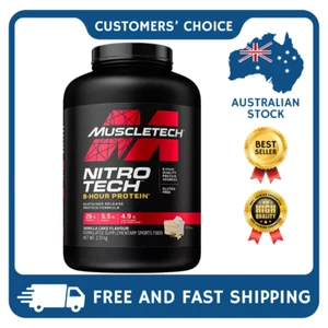 MuscleTech NitroTech Post Workout 8 Hour Protein Vanilla Cake Flavour 2.72kg - Picture 1 of 4