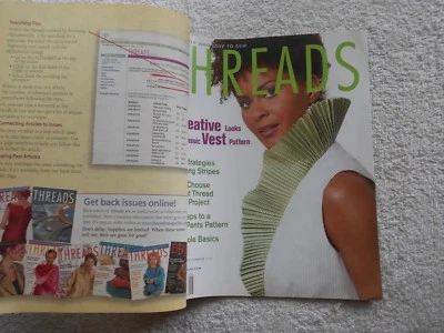 THREADS  Magazine-SEPTEMBER,2004-3 CREATIVE LOOKS  FOR A CLASSIC VEST PATTERN - Image 1 of 3