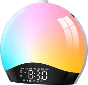Sunrise Wake Up Lichtwecker FM Radio Sonnenaufgang und Sonnenuntergang Simulatio - Bild 1 von 12