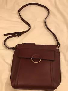 BNWT Warehouse Cross Body Bag Maroon Red Brown Faux Leather - Picture 1 of 4