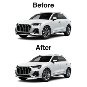 Q3 25-19 Headlight & Fog Light Smoke Precut Vinyl Tint Overlay - Picture 1 of 6