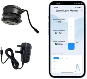 Monitor sensor de nivel de profundidad líquido tanque de agua ultrasónico inalámbrico EPTTECH