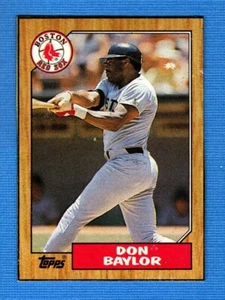 1987 Topps Wax Box Card #A Don Baylor Red Sox - Picture 1 of 1