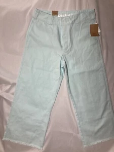 DICKIES Womens Light Blue Pocketed Wide Leg Jeans Juniors 7\28 - Picture 1 of 18