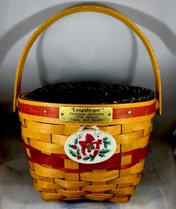 Longaberger Christmas Collection 1994 Edition Jingle Bell Basket & Accessories - Picture 1 of 23