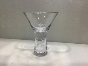 Vidrio transparente Krosno Poland Martini con vástago de burbuja de columna - Imagen 1 de 2