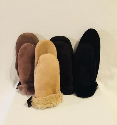 Fausthandschuh Fäustlinge mit Lammfell Leder  verschiedene Farben S - XL - Bild 1 von 3