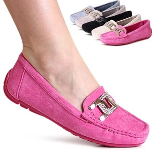 Dame Comfort Slipper Glitter Mocassini Velluto Scarpe Mezza Loafer Trendy - Foto 1 di 13