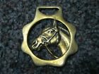 Brass Medallion Vintage English 1 eared horse 2 3/4 x 3 loop 7/8"