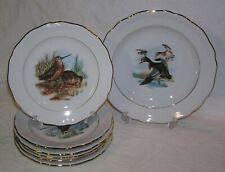6 Seltmann Weiden Game Dinner Plates & 1 Bowl - Duck Rabbit Partridge Woodcock