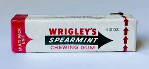 Vintage 1985 Wrigleys SPEARMINT Chewing Gum SEALED 3” Pack container candy WHITE - Picture 1 of 3