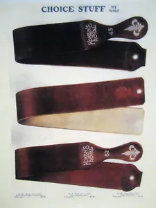 3 1910s KOKEN Vintage Barbiere PELLE ROYAL RASOIO STROPS Insegna Colori Prezzi Pubblicità - Foto 1 di 4