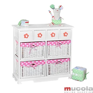 Kommode Sideboard Anrichte Kinderzimmer Beistellschrank Rosa Aufbewahrung Weiß - Bild 1 von 6