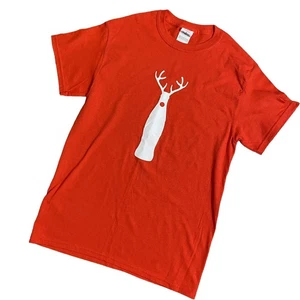 COCA-COLA Bottle Reindeer Antlers Holiday Red Cotton Size Sm T-Shirt Christmas - Picture 1 of 8