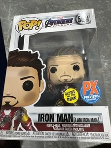 Funko Pop! Vinile: Marvel - Iron Man (I Am Iron Man) (Metallizzato) (Si illumina nel... - Foto 1 di 6