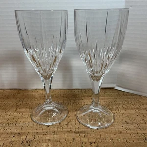 2 Godinger Shannon Ingrid Kristall Wasserkelch Stiel Weinglas elegant - Bild 1 von 3