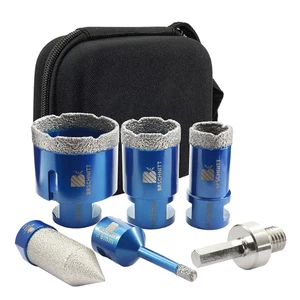 Set Di Punte Diamantate per Piastrelle – 6/25/35/50 Mm E Fresa Diamantata Da 20  - Foto 1 di 12