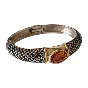 Brazalete Cabot Vintage Bisagras Clapper Cristal Citrino  - Imagen 1 de 4