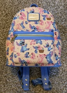 Mini Mochila Stitch and Angel Loungefly Parks Disney - Lilo & Stitch - Excelente Estado  - Imagen 1 de 5