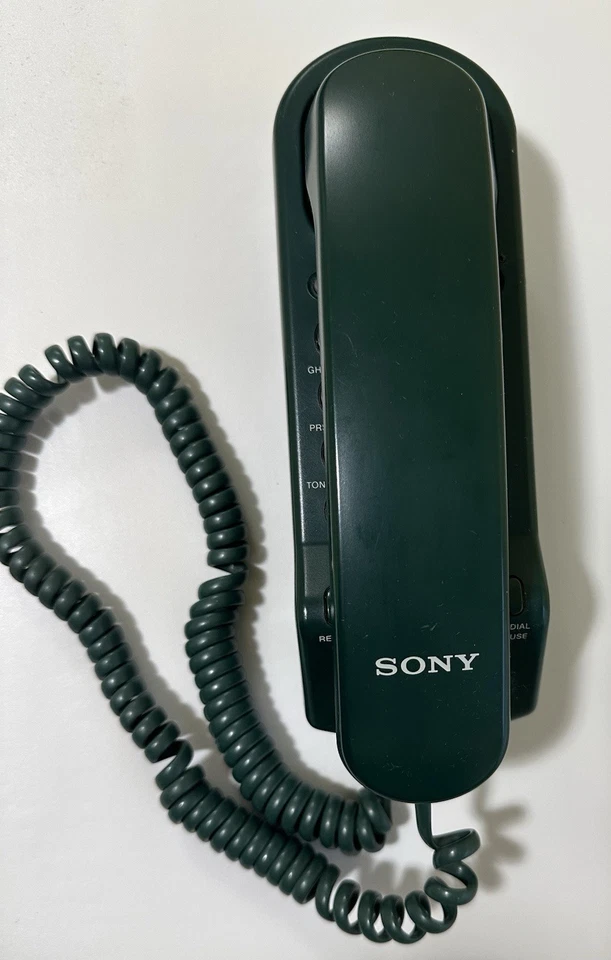 Teléfono fijo con cable Sony IT-B5 de colección - verde cazador - pared o mesa Foto 1 de 4