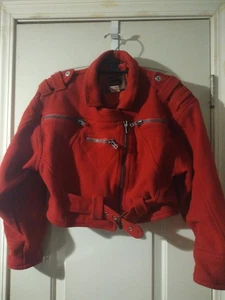 Jacket Red Vintage 90s Ladies Rocker/Rave Jacket - Picture 1 of 7