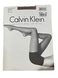 Calvin Klein Matte Ultra Sheer Control Top Pantyhose Style 620 Size C Nude - Picture 1 of 6
