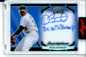 2025 Leaf Sports Heroes DAVE STEWART Inscriptions “3x WS Champ” Auto 46/100 - Picture 1 of 2