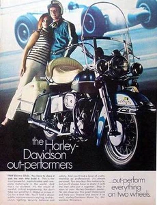1969 HARLEY-DAVIDSON ELECTRA GLIDE ~ ORIGINAL PRINT AD - Imagen 1 de 1