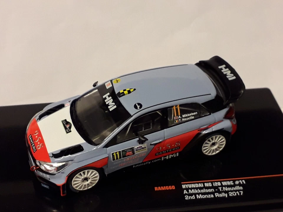 ixo ram660 hyundai ng i20 wrc rally monza 2017 a.mikkelsen-t.neuville1:43 - Immagine 1 di 4