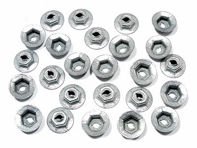 FORD PAL Nuts- Fits 1/8" Studs- Emblem Trim Chrome Interior etc- 25 nuts- #087 - Image 1 of 4