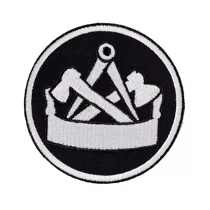 Aufnäher Aufbügler Zimmermann 8 cm durchmesser stickerei arbeitssachen jacke - Bild 1 von 2