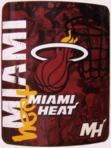 Blanket Fleece Throw NBA Miami Heat NEW 50”x60” with protective sleeve - Picture 1 of 2