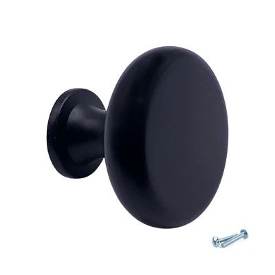 Black Cabinet Door Knobs Handles Cupboard Drawer Bedroom Furniture Pull - Image 1 of 3