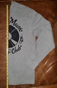 Camisa térmica antigua azul marino para hombre pequeña rock and roll - Imagen 1 de 2